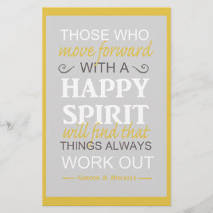 inspirierende Gordon b hinckley lat zitieren Briefpapier