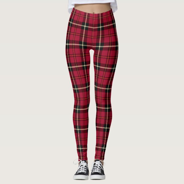 Inspirierende Karierte Leggings (Vorderseite)