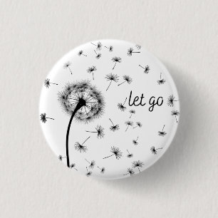 Inspirierende Löwenzahnsamen loslassen Fließend Button