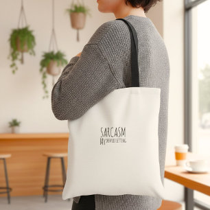 Inspirierende lustige Zitat Humor-Typografie Tasche