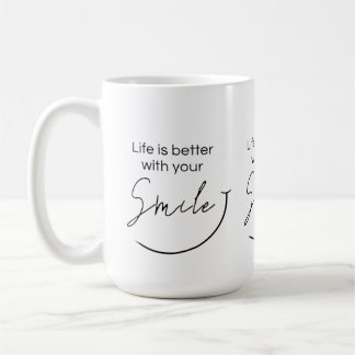 Inspirierende minimalistische Typografie-Zitat-Ges Kaffeetasse