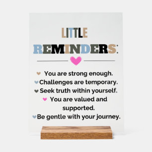 Inspirierende Motivationsgeschenke Kleine Erinneru Acrylschild