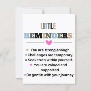 Inspirierende Motivationsgeschenke Kleine Erinneru Postkarte