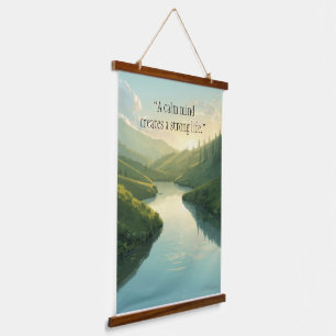 Inspirierende Motivationszitat-Wandbehang Wandteppich Mit Holzrahmen