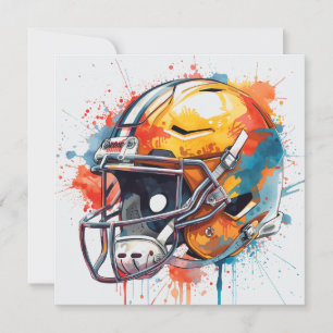 Inspirierende Motivierende Fußballhelm Feiertagskarte
