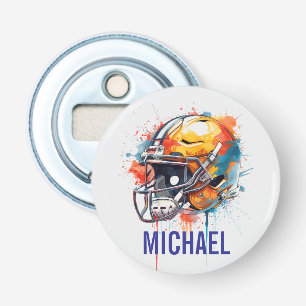 Inspirierende Motivierende Fußballhelm Name Flaschenöffner