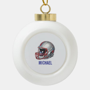 Inspirierende Motivierende Fußballhelm Name Keramik Kugel-Ornament