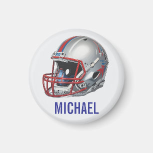 Inspirierende Motivierende Fußballhelm Name Magnet