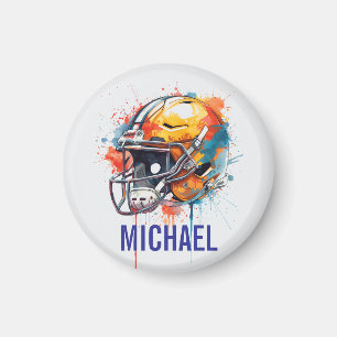 Inspirierende Motivierende Fußballhelm Name Magnet