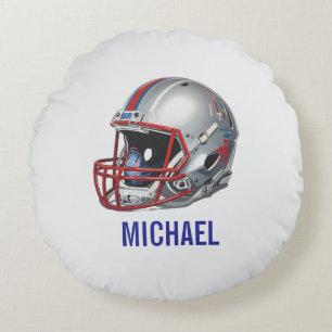 Inspirierende Motivierende Fußballhelm Name Rundes Kissen