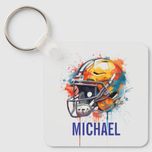 Inspirierende Motivierende Fußballhelm Name Schlüsselanhänger