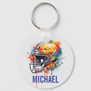 Inspirierende Motivierende Fußballhelm Name Schlüsselanhänger