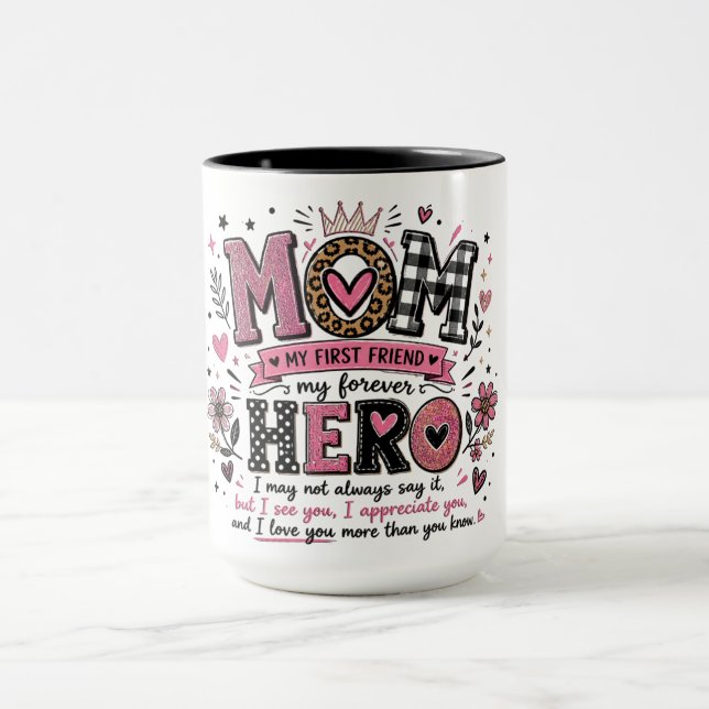 Inspirierende Mutter beste Freundin Tasse (Zentrum)