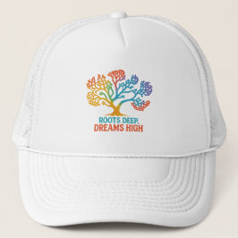 Inspirierende Naturkunst Regenbogen-Baumkappe Truckerkappe