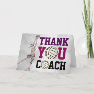 Inspirierende Netball-Trainer-Dankeskarte Dankeskarte