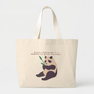 Inspirierende Panda-Illustration-Tragetasche Jumbo Stoffbeutel
