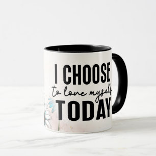 Inspirierende/Positive Blumen-Zitat-Verpackung Tasse