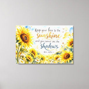 Inspirierende Sonnenblumen – Aquarell Sonnenblume Leinwanddruck