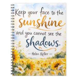Inspirierende Sonnenblumen – Aquarell Sonnenblume Notizblock