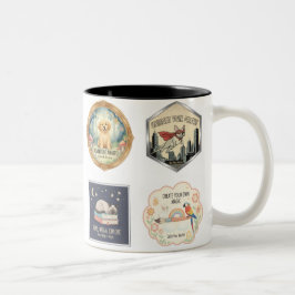 Inspirierende Tier- und Kinderkunstsammlung Zweifarbige Tasse