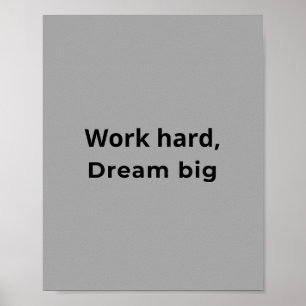 Inspirierende Typografie Hustle Erfolg Motivation Poster