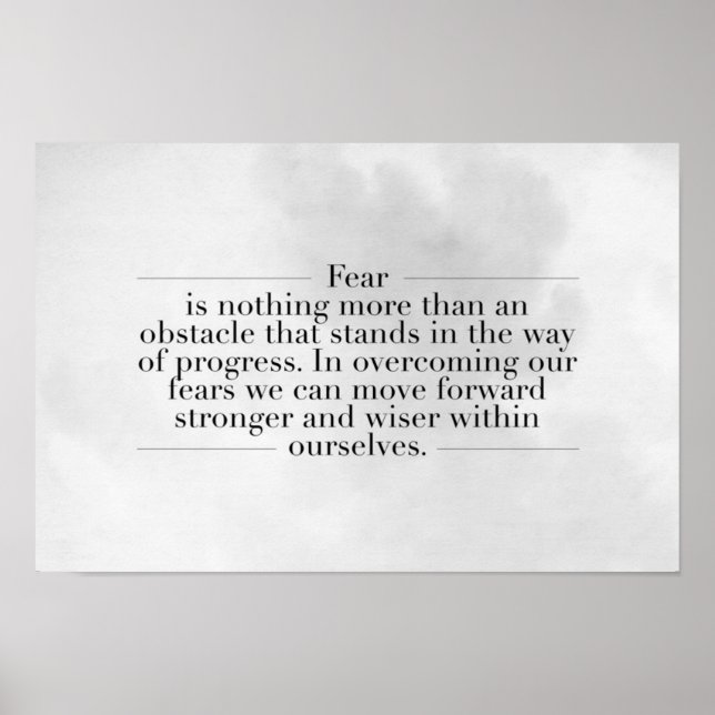 inspirierende und motivierend Zitate Poster (Vorne)