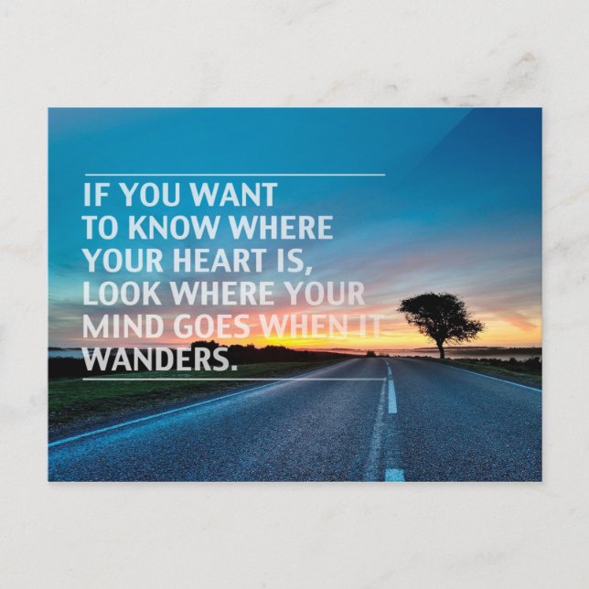 inspirierende und motivierend Zitate Postkarte (Vorderseite)