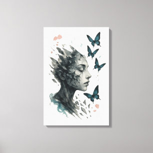 Inspirierende Wandkunst Verwandlung des Schmette Leinwanddruck