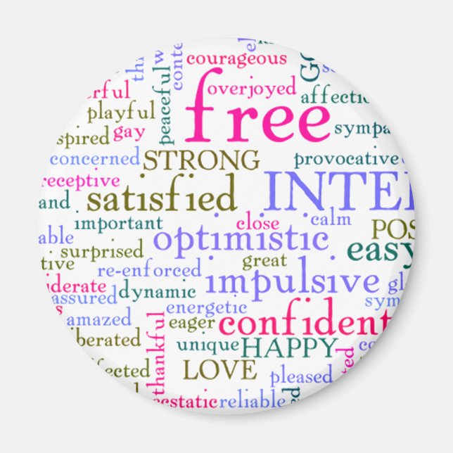 inspirierende Worte Magnet (Vorne)