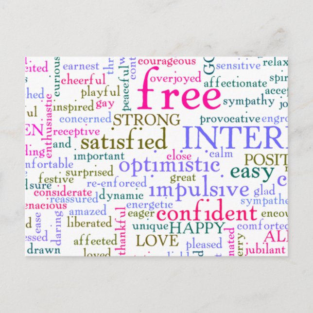 inspirierende Worte Postkarte (Vorderseite)