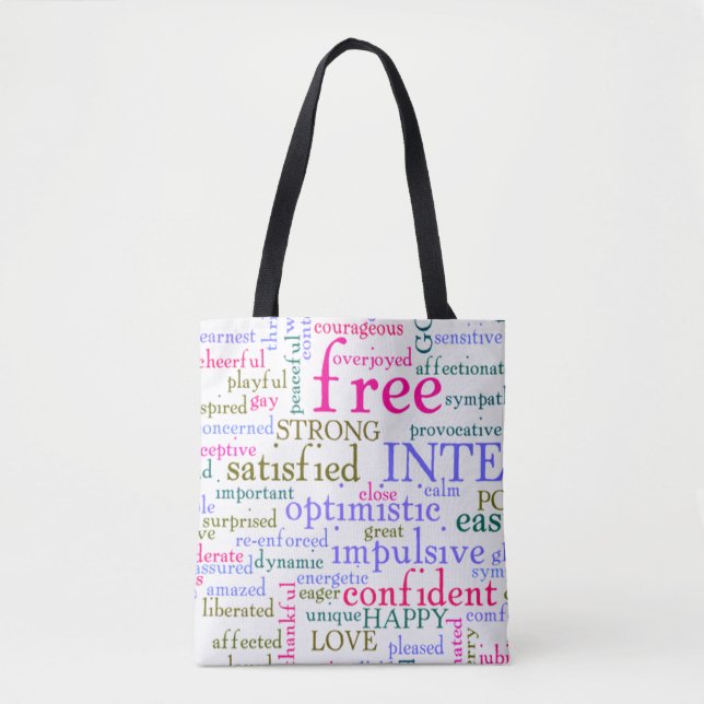 inspirierende Worte Tasche (Vorderseite)