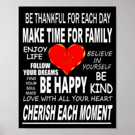 inspirierende Worte zum Leben Poster