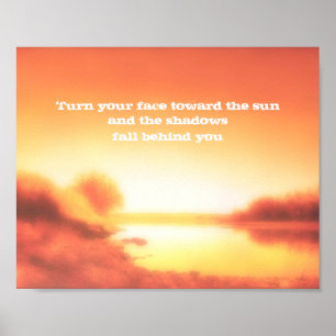 inspirierende Zitat-Poster Naturlandschaftskunst Poster
