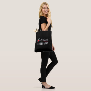 Inspirierende Zitat-Tasche 'Weiches Herz, starker Tasche