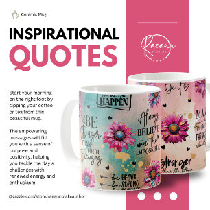 Inspirierende Zitate Keramik-Tasse Kaffeetasse