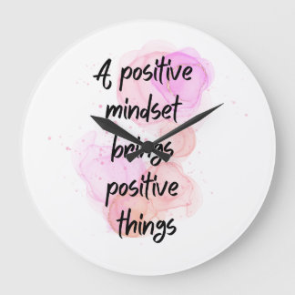 inspirierende Zitate positiv, Werden motiviert Große Wanduhr