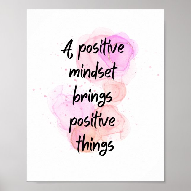 inspirierende Zitate positiv, Werden motiviert Poster (Vorne)