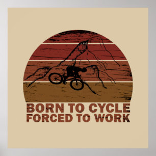 inspirierende Zitate zum Radfahren Poster