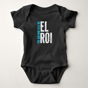 Inspirierender Bibelvers - El Roi Der Gott, Der Si Baby Strampler