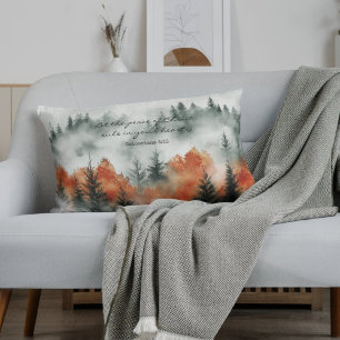 Inspirierender Bibelvers Kolosser 3:15 Natur  Lendenkissen