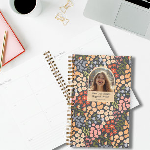 Inspirierender Blumen-Foto-Wochen- und Monatsplane Planer