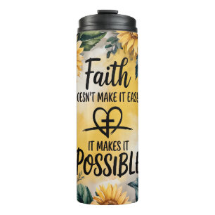 Inspirierender christlicher Bibelvers Glaube Thermosbecher