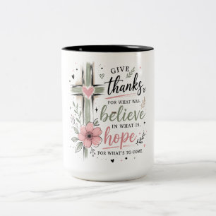 Inspirierender christlicher Glaube Hoffnung Zweifarbige Tasse