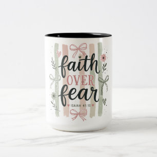Inspirierender christlicher Glaube Zweifarbige Tasse