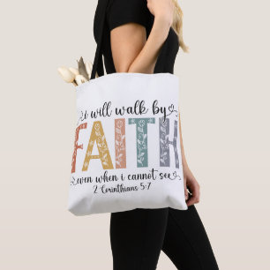 Inspirierender christlicher Glaubensvers Tasche