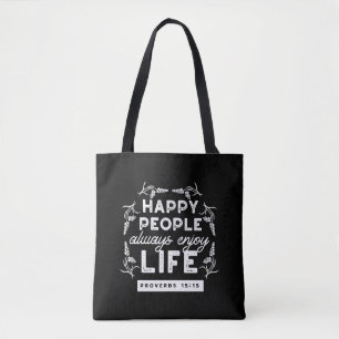 Inspirierender christlicher Spruch aus Sprüche 15: Tasche