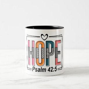 Inspirierender Hoffnung Bibelvers Zweifarbige Tasse