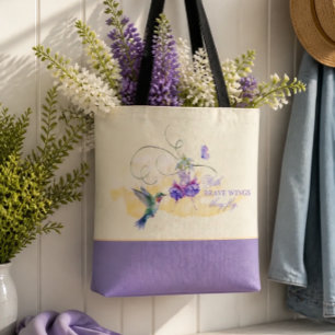 Inspirierender Kolibri und Schmetterling Tasche