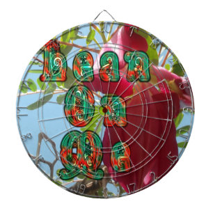 Inspirierender Lean On Me Floral Skyward-Kunstpost Dartscheibe