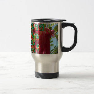 Inspirierender Lean On Me Floral Skyward Kunstprin Reisebecher